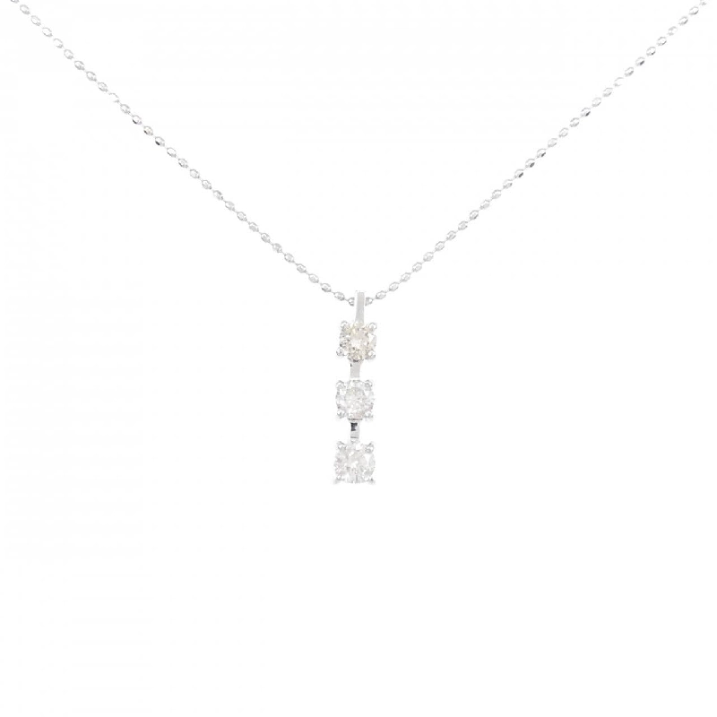 K18WG Dây chuyền kim cương ba viên 0.40CT - Hàng hiệu Chính hãng 862874