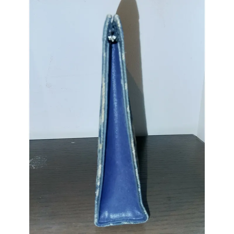 Túi cầm tay Louis Vuitton vải denim xanh dương 598841