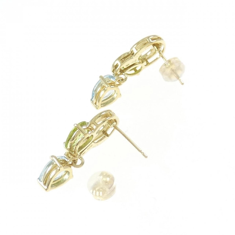 K18YG Đá màu Bông tai - Hàng hiệu Chính hãng 871090