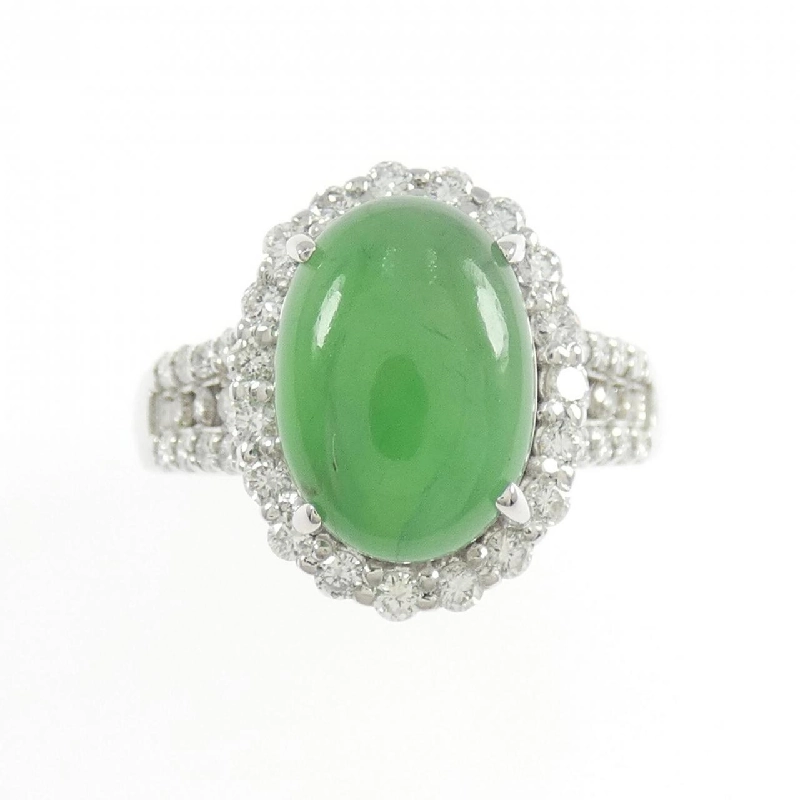 Nhẫn Ngọc Bích K18WG 3.730CT 668356