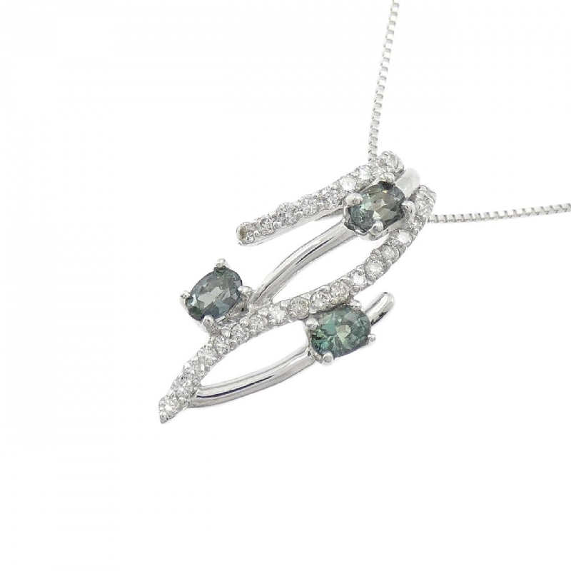 K18WG Alexandrite Necklace 0.41CT - Hàng hiệu Authentic 859803