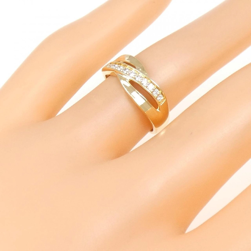 Nhẫn kim cương K18YG 0.11CT 672286