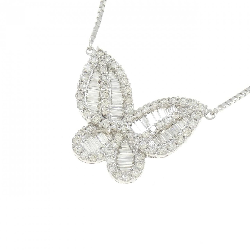 K18WG Bướm Kim Cương Dây Chuyền 1.33CT - Hàng hiệu Chính hãng 860581
