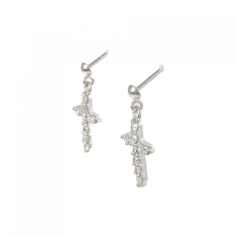 K14WG Bông tai kim cương chéo 0.30CT - Hàng hiệu Chính hãng 874352