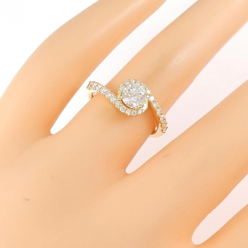 Nhẫn kim cương K18YG 0.516CT G VS2 VG - Hàng hiệu chính hãng 871465