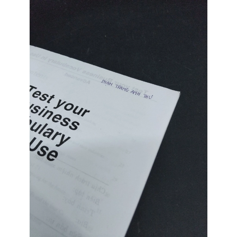 Test your business vocabulary in use mới 80% ố nhẹ có viết tên trang đầu 2009 HCM2811 HỌC NGOẠI NGỮ 918122