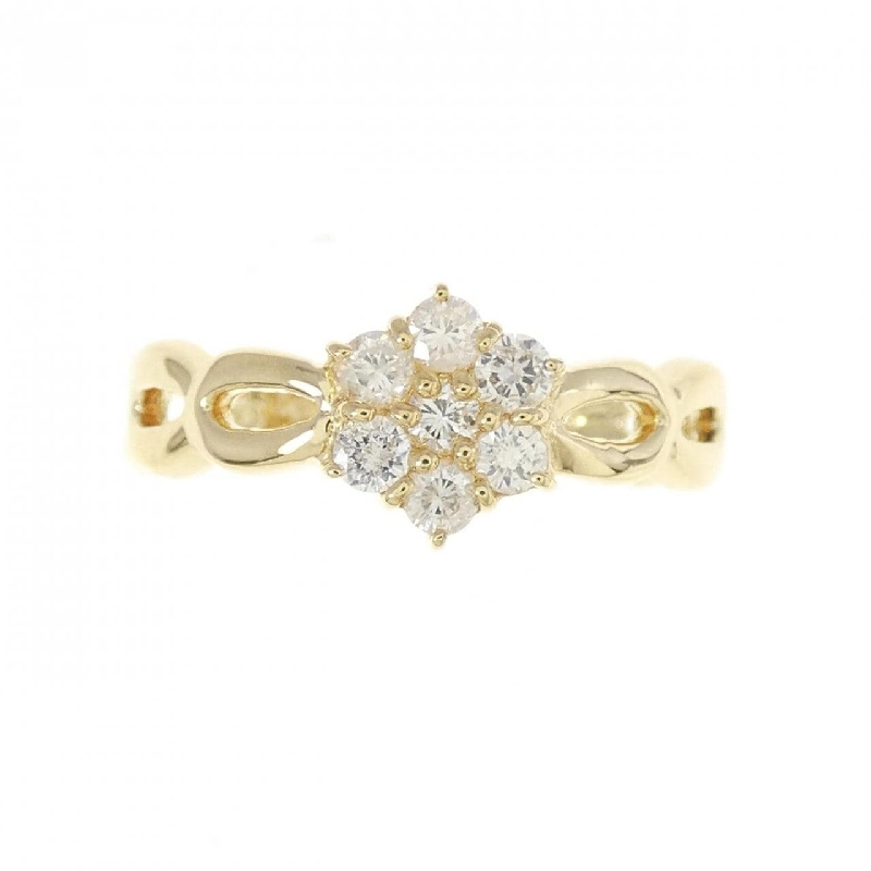 Nhẫn kim cương hoa K18YG 0.30CT 673181