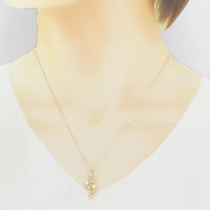 Necklace ngọc trai Akoya hoa Mikimoto - Hàng hiệu Authentic 842805