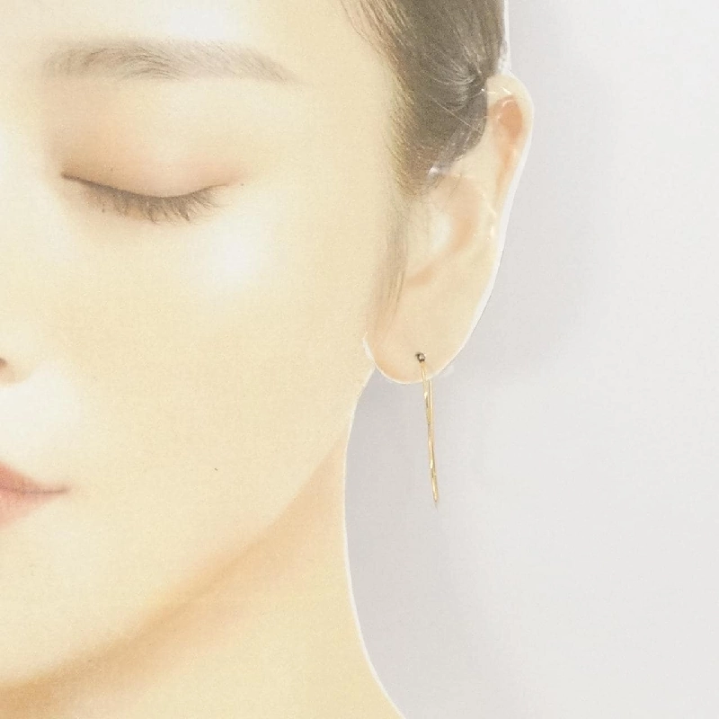 Bông tai hình trái tim K18YG một bên - Hàng hiệu Authentic 843770