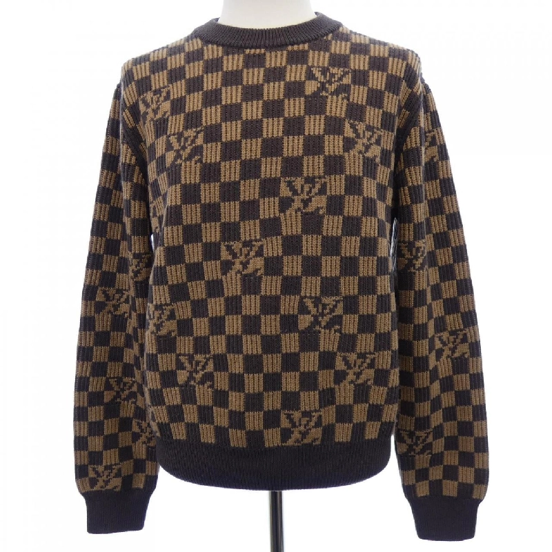 Louis Vuitton LOUIS VUITTON Áo len cổ tròn denim rib HLN77WZLL - Hàng hiệu Chính hãng 895840