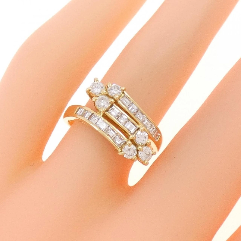 Nhẫn kim cương K18YG 0.36CT 673489