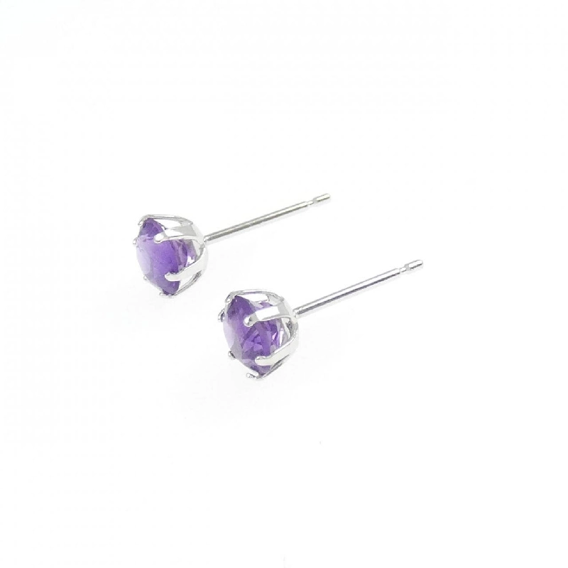 K18WG Amethyst Earrings - Hàng hiệu Authentic 867467