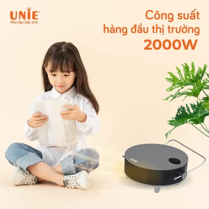 Máy sưởi gốm UNIE UE-125 nhỏ gọn, làm ấm nhanh với công suất 2000W 779719