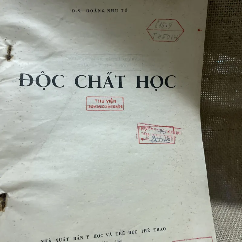 Chất độc học - D.S. HOÀNG NHƯ TÔ 615.9- 1970-  799806