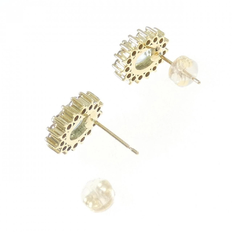 K18YG Aquamarine Bông tai - Hàng hiệu Chính hãng 871887