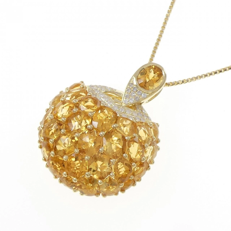 K18YG Mặt dây chuyền Citrine 14.60CT - Hàng hiệu Chính hãng 849855