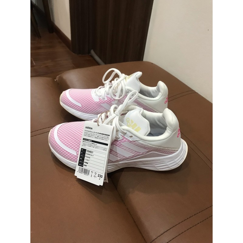 Giày thể thao siêu nhẹ adidas nữ size 36 chính hãng màu trắng hồng nhạt 144215