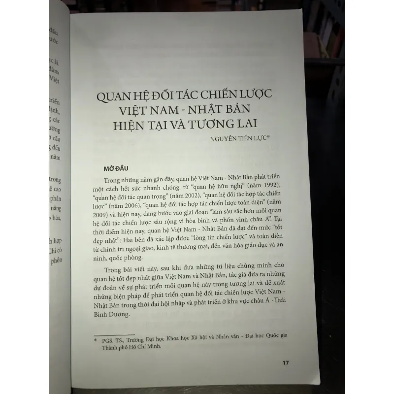 Kỷ yếu hội thảo khoa học - 40 năm quan hệ Việt Nam - Nhật Bản - Thành quả và triển vọng 778446