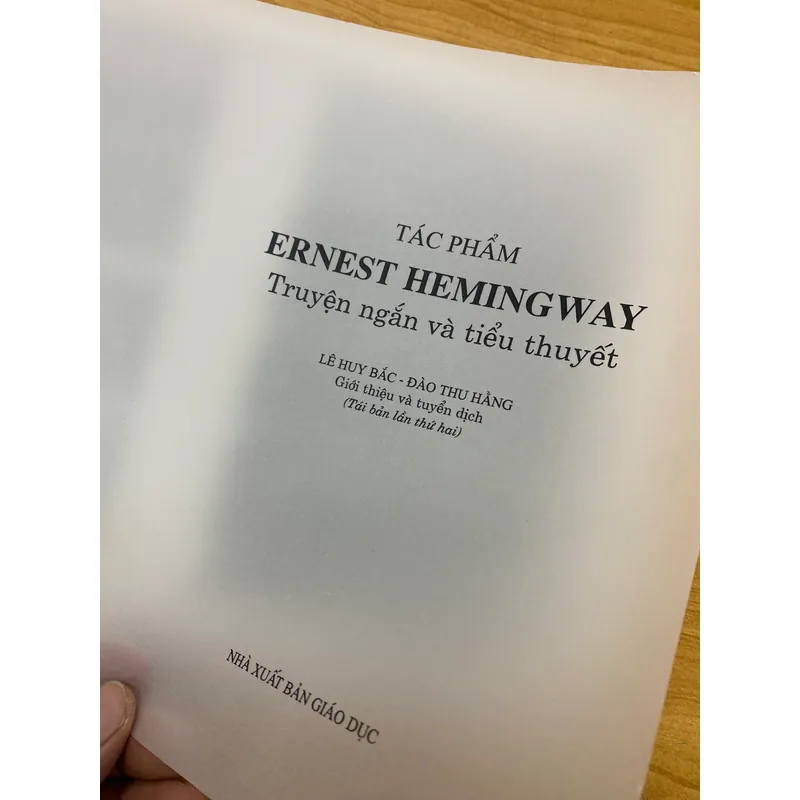 (Bản thảo) Tác phẩm Ernest Hemingway - Truyện ngắn và tiểu thuyết 1112368