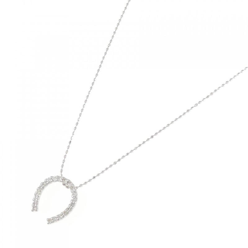 K18WG Móng ngựa Dây chuyền kim cương 0.19CT - Hàng hiệu Chính hãng 857748