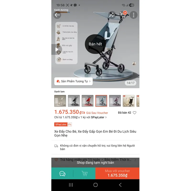 Xe đẩy gấp gọn 708944