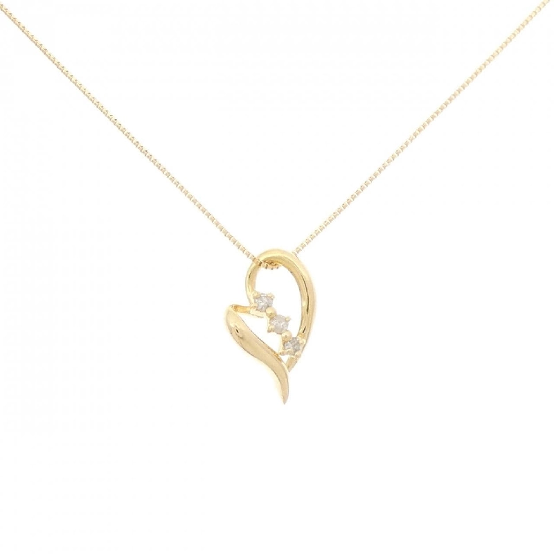 K18YG Dây chuyền kim cương hình trái tim 0.04CT - Hàng hiệu Chính hãng 860556