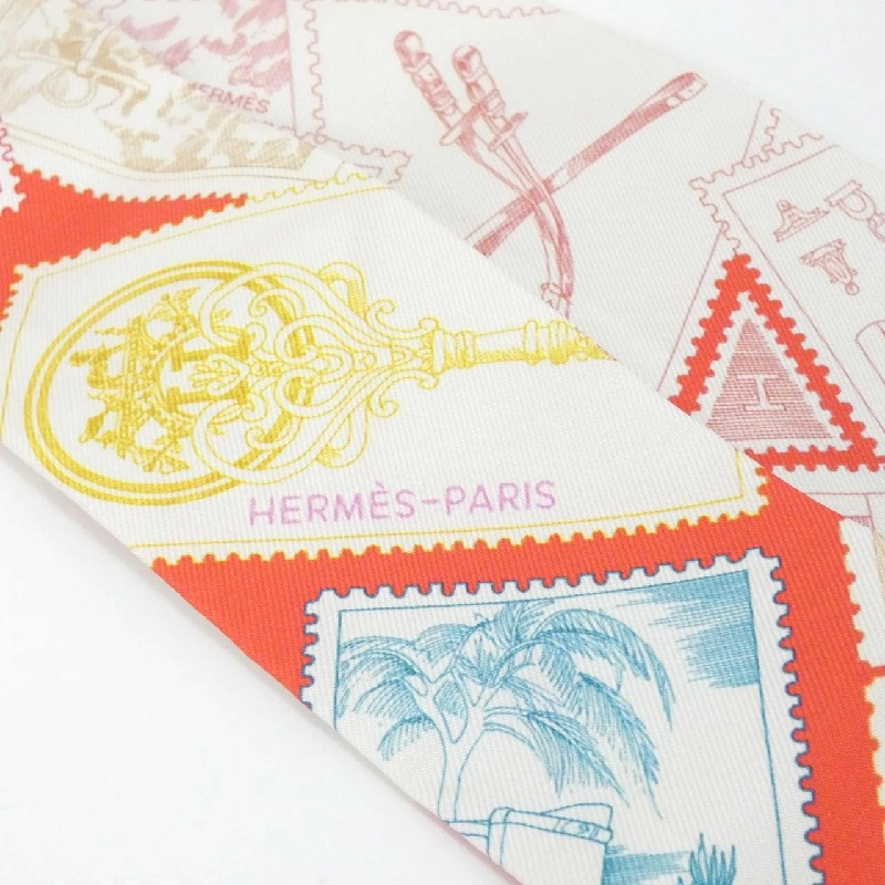 【Sản phẩm chưa sử dụng】Hermès LA PHILATELISTE DU FAUBOURG Twilly 064205S khăn quàng 624234