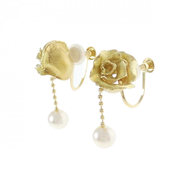 Bông tai Akoya ngọc trai 5.3mm K18YG - Hàng hiệu Chính hãng 878793