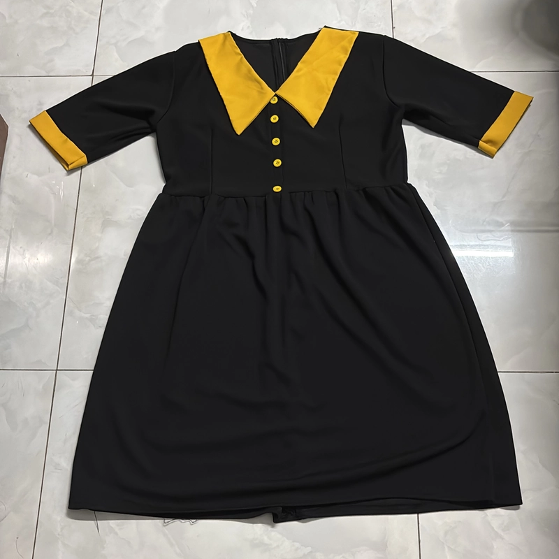 Đầm babydoll freesize < 70kg (đen vàng) 544458