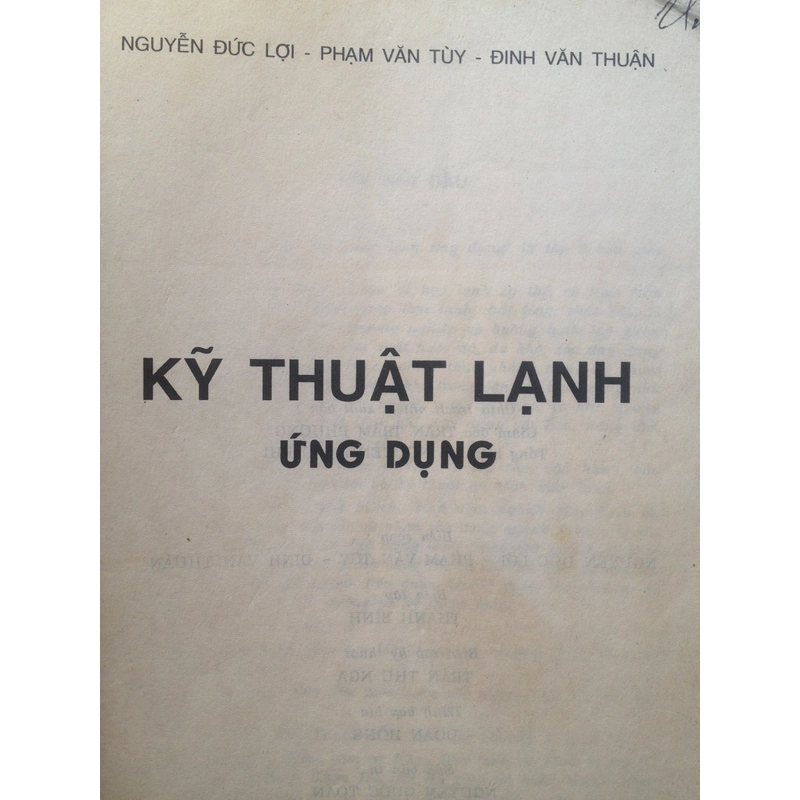 KỸ THUẬT LẠNH ỨNG DỤNG 495326