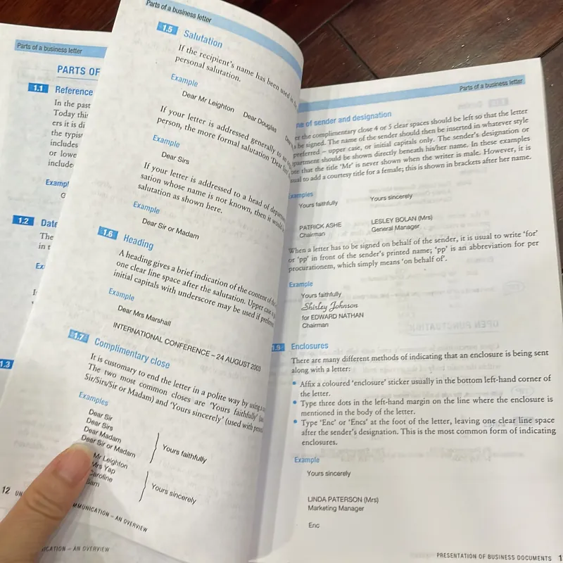 Mẫu thư tín thương mại tiếng anh Model business letters emails & other business documents  1035005