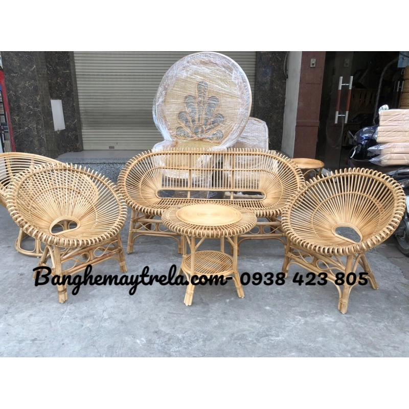 Bộ bàn ghế sen mây phòng khách 499962