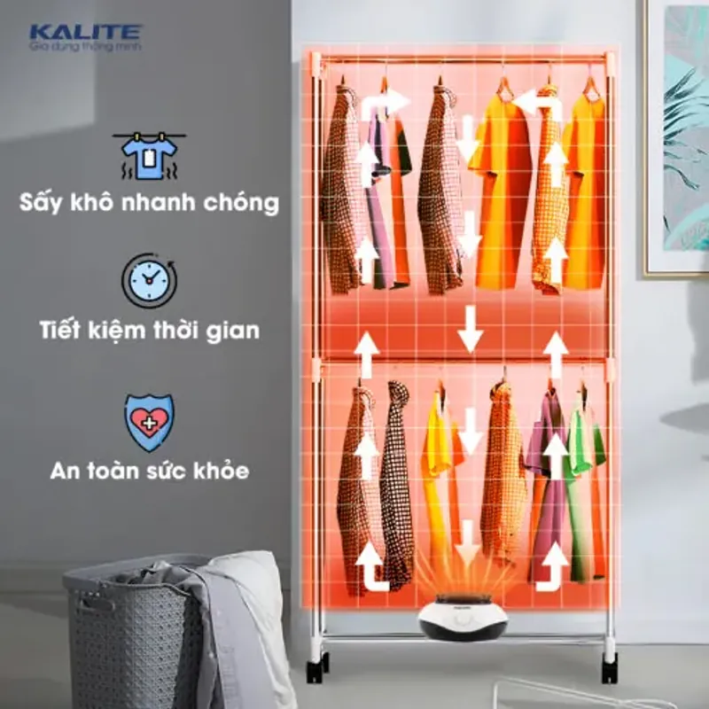 Từ sấy quần áo KALITE KL6880, tiện lợi, nhẹ nhàng, mới 100% 698979