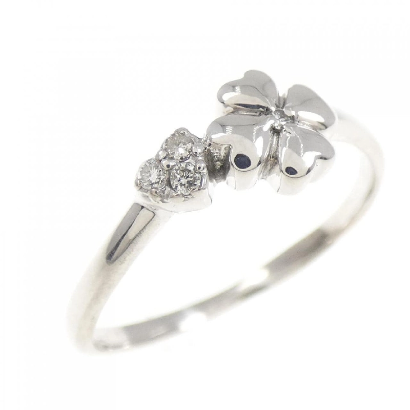 Nhẫn kim cương hình trái tim × cỏ ba lá K18WG 0.04CT - Hàng hiệu Chính hãng 846427