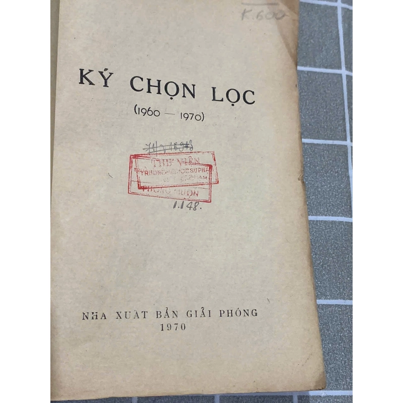 Ký chọn lọc 1960-1970 - xuất bản 1970 545113