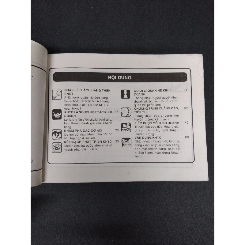 Quản lý khách hàng then chốt mới 80% ố có mộc đỏ trang đầu 2002 HCM2809 Sổ tay doanh nhân MARKETING KINH DOANH 917139