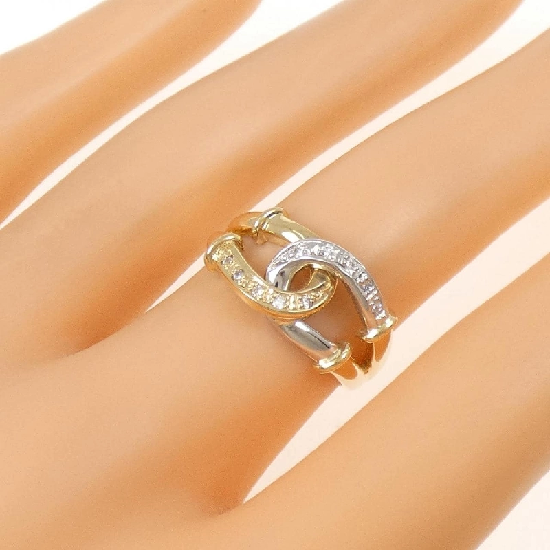 Nhẫn kim cương K18YG/PT900 0.06CT - Hàng hiệu Authentic 855040