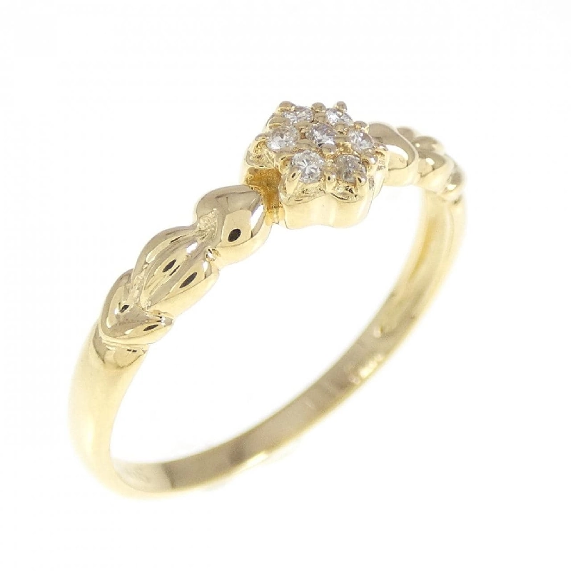 Nhẫn kim cương hoa K18YG 0.05CT 673056
