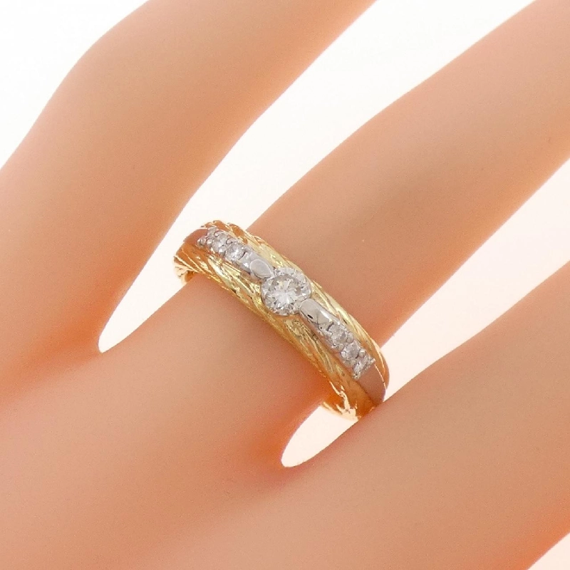 Nhẫn kim cương K18YG/PT900 0.28CT - Hàng hiệu Authentic 851898