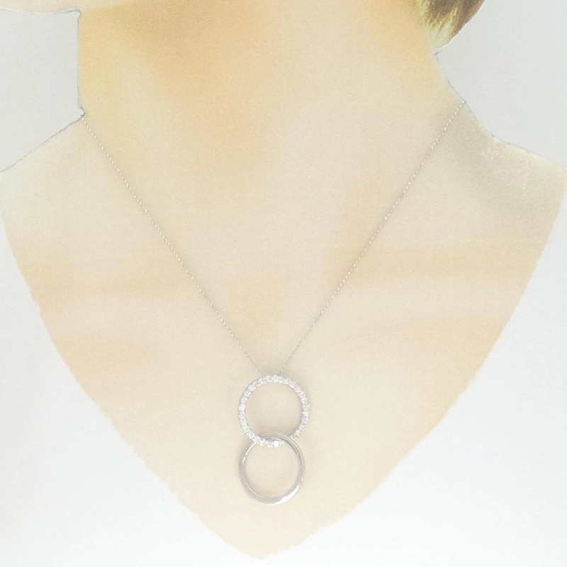 K18WG/750WG Dây chuyền kim cương 0.65CT - Hàng hiệu Authentic 863379