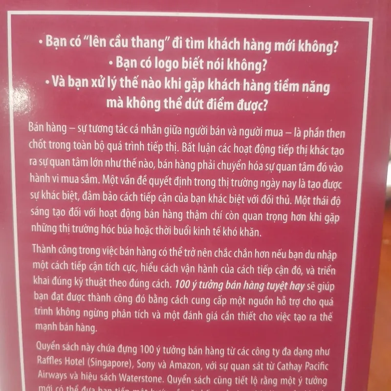 Patrick Forsyth - 100 Ý TƯỞNG BÁN HÀNG TUYỆT HAY 713071