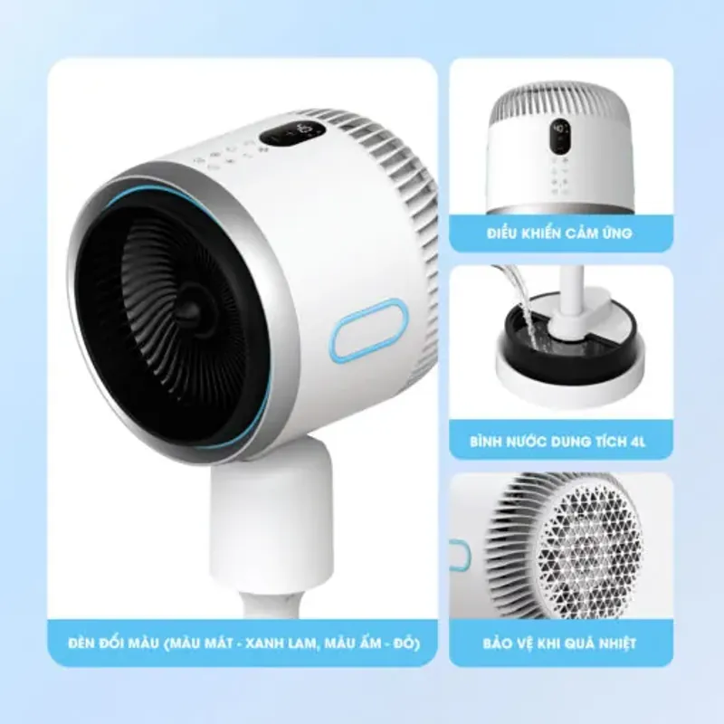 QUẠT SƯỞI ALL IN ONE KSA369 –4 chức năng trong 1 máy: mát – ấm – phun sương – diệt khuẩn! 722706