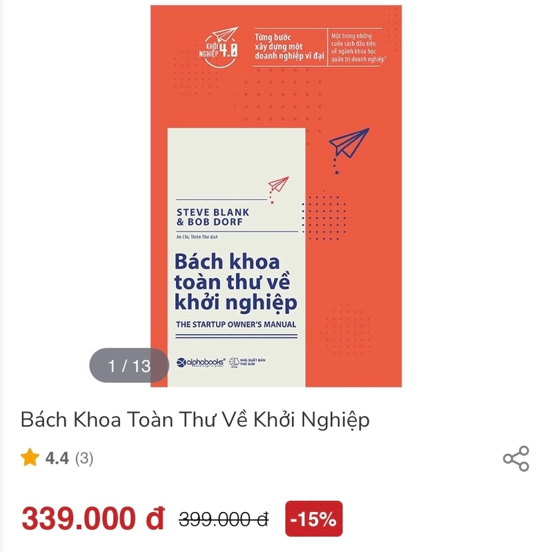 BÁCH KHOA TOÀN THƯ VỀ KHỞI NGHIỆP Tác giả: Steve Blank - Bob Dorf 275315