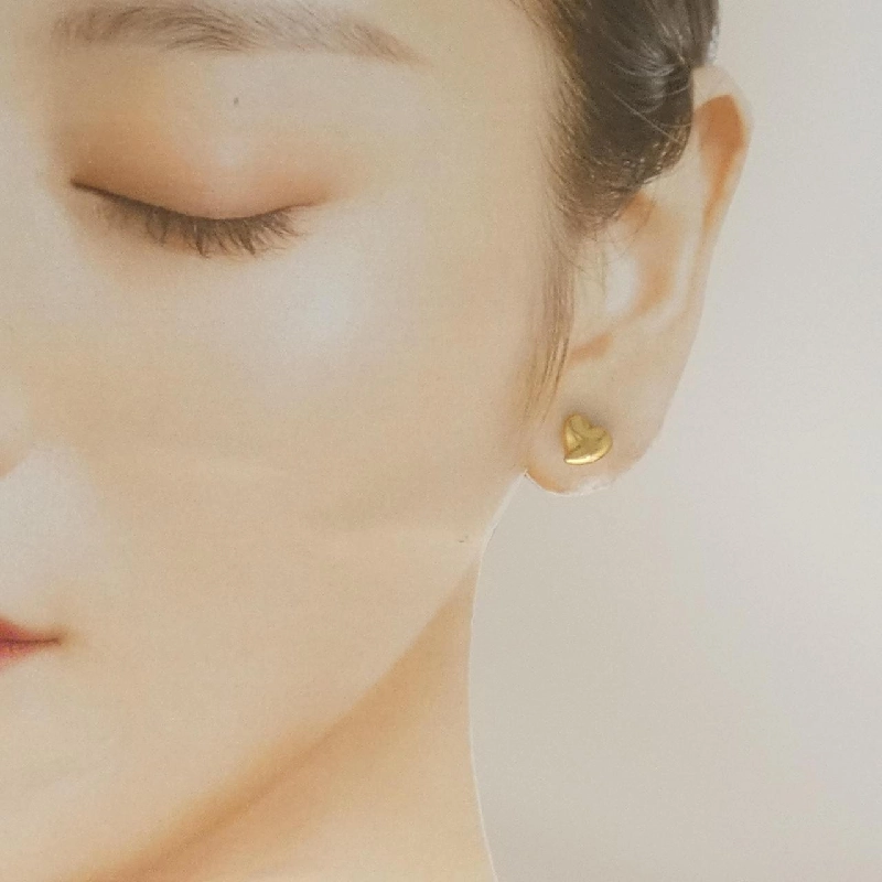 K18YG Bông tai hình trái tim - Hàng hiệu Chính hãng 873391