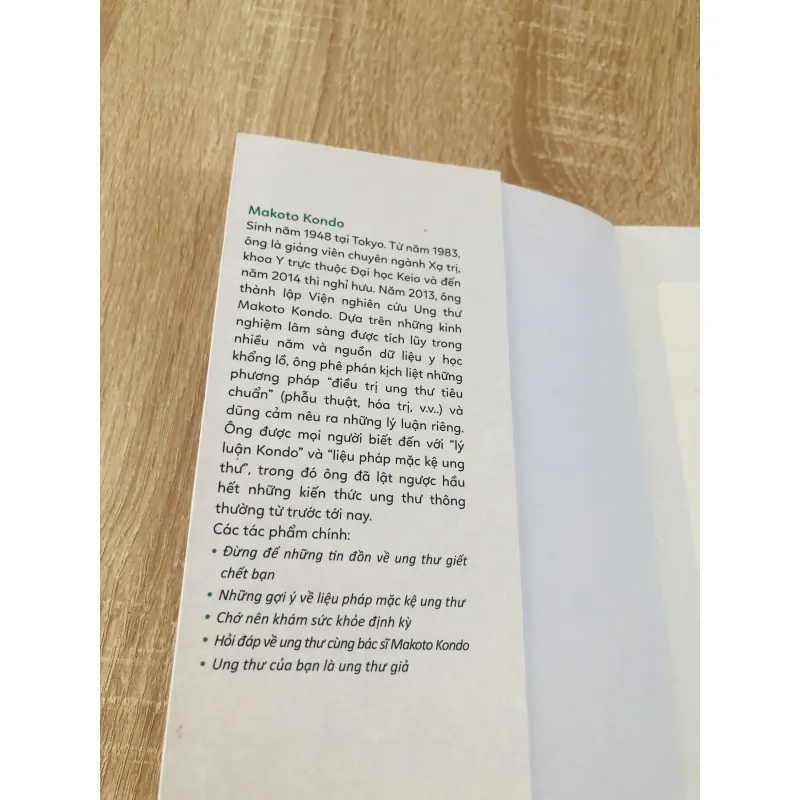 HỎI ĐÁP VỀ UNG THƯ CÙNG BÁC SĨ MAKOTO KONDO 1004873