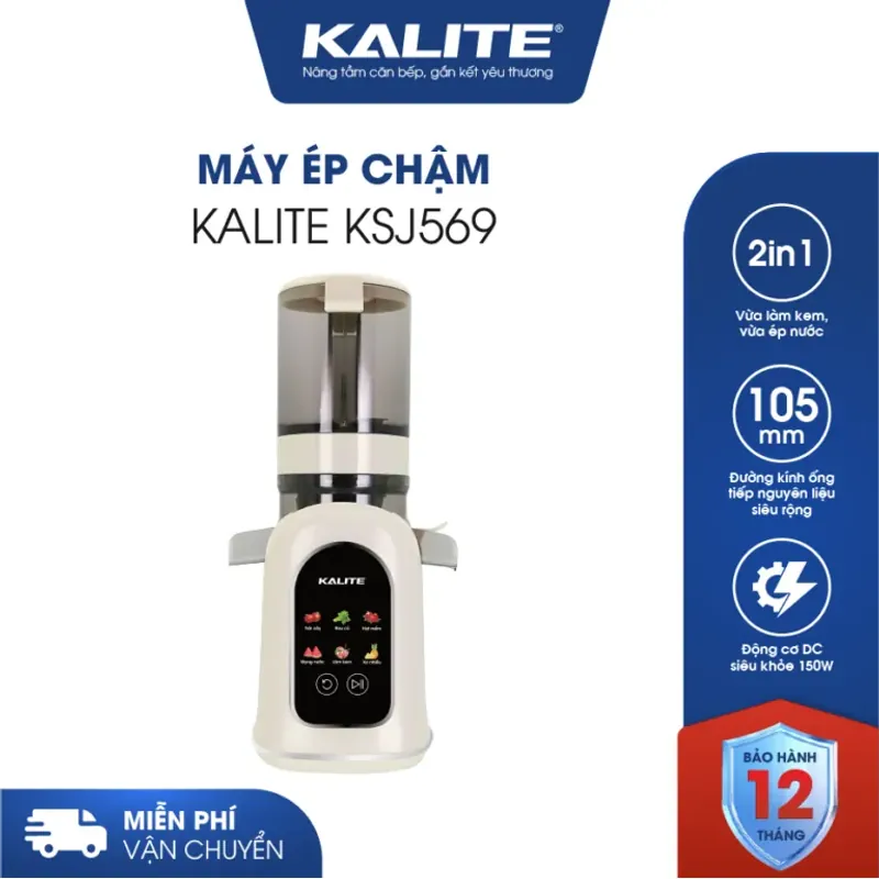 ✨Máy Ép Chậm Kalite KSJ569 – Ép Nguyên Trái, Làm Kem Trái Cây, Giữ Trọn 99% Dưỡng Chất🍎🍦 594519