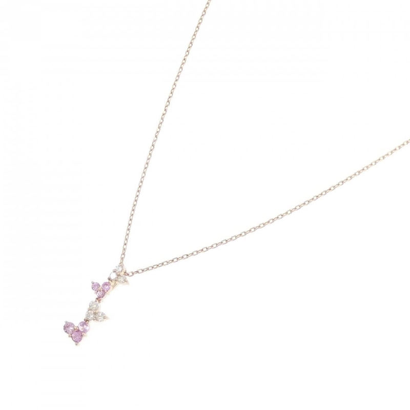 K18PG Dây chuyền hình trái tim Sapphire - Hàng hiệu Authentic 857623