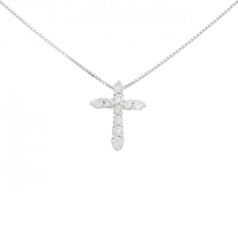 K18WG Dây chuyền kim cương chéo 0.50CT - Hàng hiệu chính hãng 862597