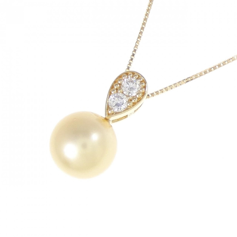 Dây chuyền ngọc trai trắng 18KYG/K18YG 10mm - Hàng hiệu Authentic 855823