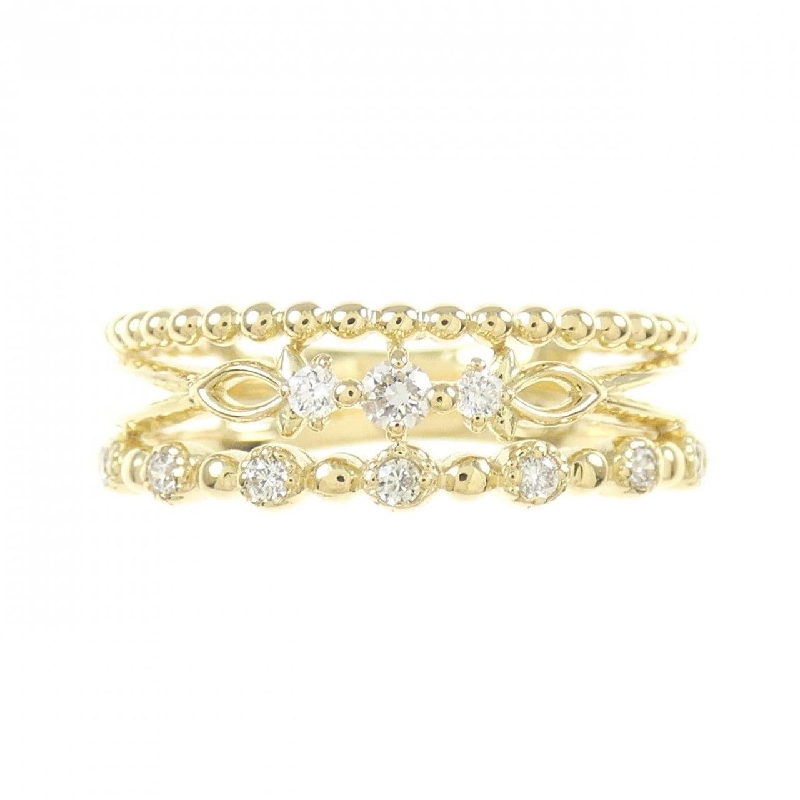 Nhẫn kim cương K18YG 0.12CT 672537